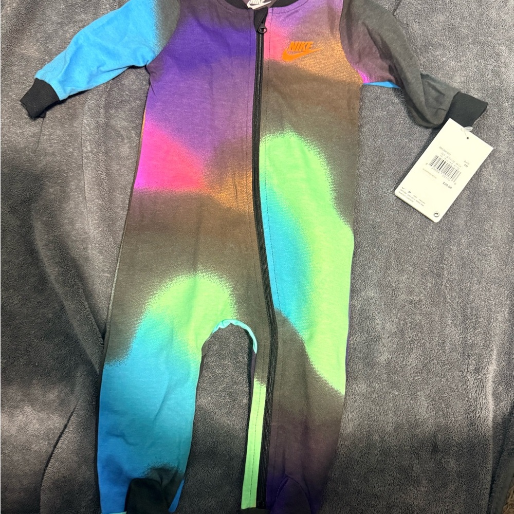 Nike Kids Multicolor Zip-Up Footie